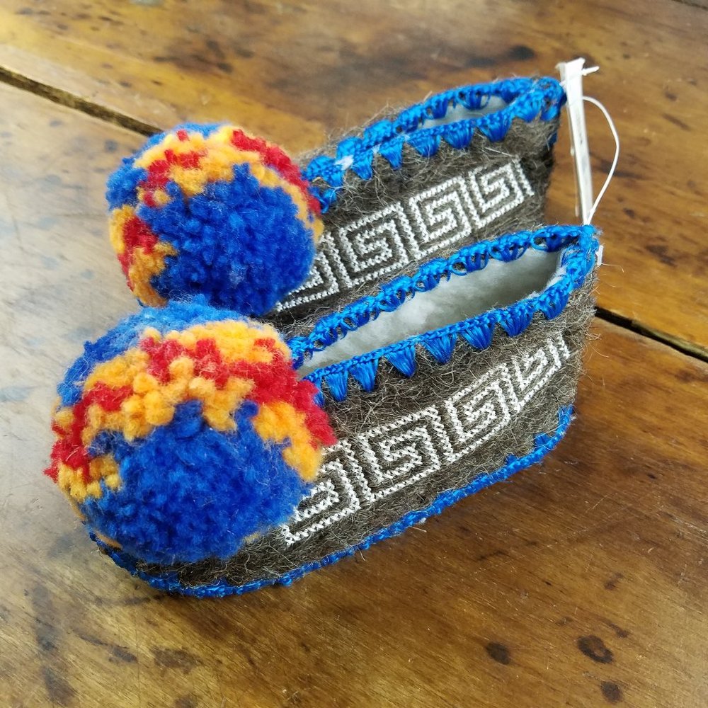 Minas S. A. Greek Traditional Woollen Slippers
